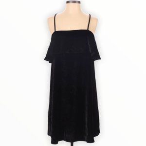 Madewell black silk strap layered dress lining  0